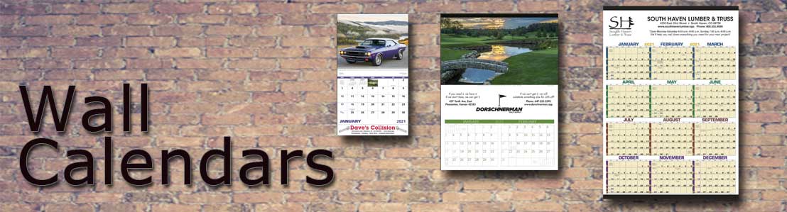 Promotional Wall Calendars, Custom Printed, Spiral, Stapled, Appointment
