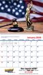 2026 Promotional calendar Patriotic America,Spiral, Item BC-240 open view