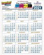 2023 Promotional Plastic Card Calendar 8.5x11 Full-Color Imprint Two Sides - 14 pt. Grid Style c